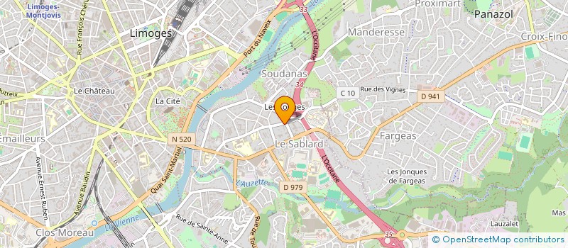 localisation de l'entreprise SCI MONTPLAISIR à LIMOGES
