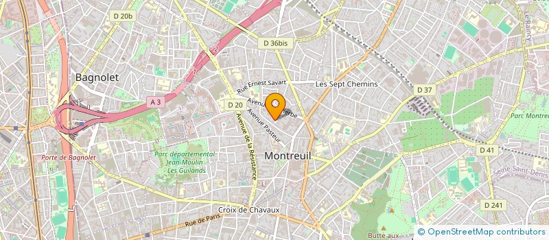 localisation de l'entreprise SCI MONTR'OEIL à MONTREUIL