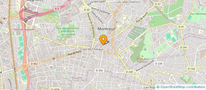 localisation de l'entreprise SCI MONTREUIL à MONTREUIL