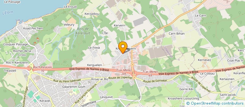 localisation de l'entreprise SCI MOR BRAZ  PLOUGASTEL-DAOULAS