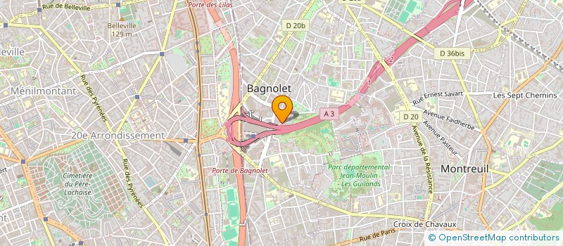 localisation de l'entreprise SCI MORAREVIC  BAGNOLET