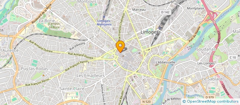 localisation de l'entreprise SCI MOREAU HERVE à LIMOGES