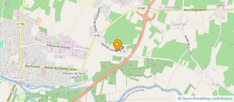 localisation de l'entreprise SCI MOREAU-TURLAIS  JARNAC