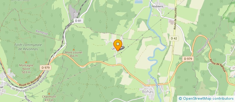 localisation de l'entreprise SCI MOREL-ROUSSON  BOHAS-MEYRIAT-RIGNAT