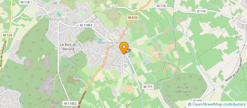 localisation de l'entreprise SCI MORENO  RESTINCLIERES