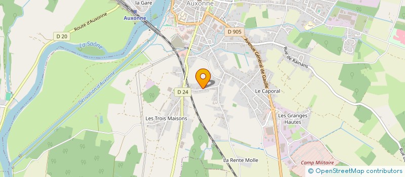 localisation de l'entreprise SCI MOREY  AUXONNE