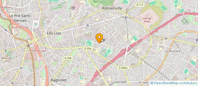 localisation de l'entreprise SCI MORGAN  BAGNOLET