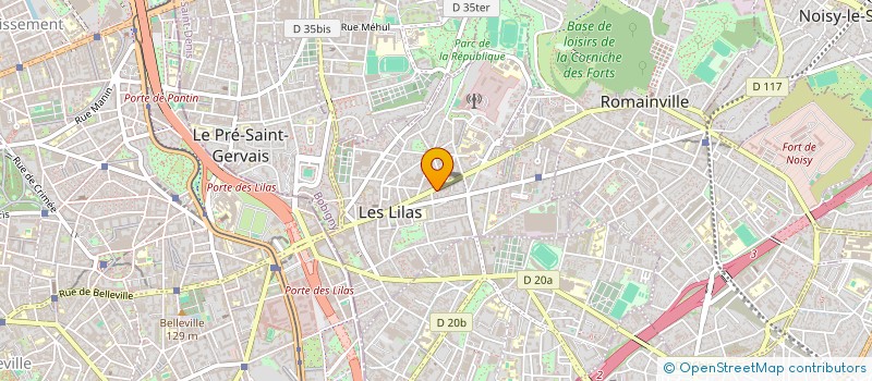 localisation de l'entreprise SCI MORGANE  LES LILAS