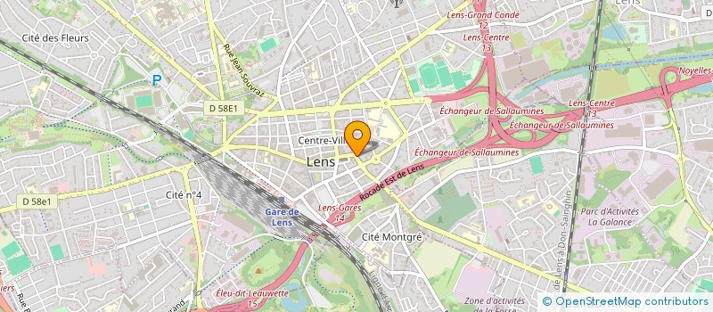 localisation de l'entreprise SCI MORGANE LENS P B  LENS