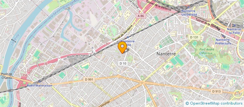 localisation de l'entreprise SCI MORISSE LE BELLEVUE  NANTERRE