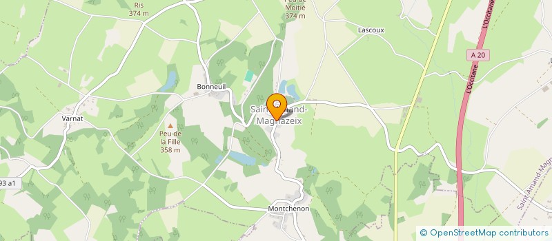localisation de l'entreprise SCI MORSA DE LA BETOULE à SAINT-AMAND-MAGNAZEIX