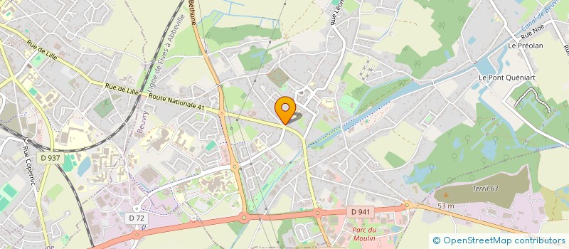 localisation de l'entreprise SCI MORTAGNE  BEUVRY