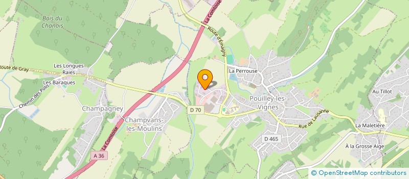 localisation de l'entreprise SCI MOSA  POUILLEY-LES-VIGNES