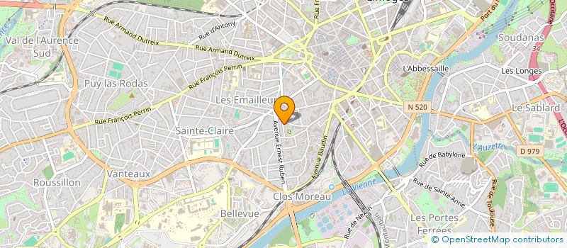 localisation de l'entreprise SCI MOSKA à LIMOGES