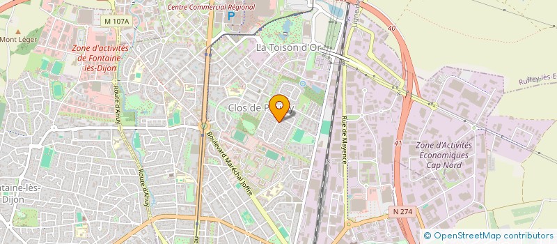 localisation de l'entreprise SCI MOT à DIJON