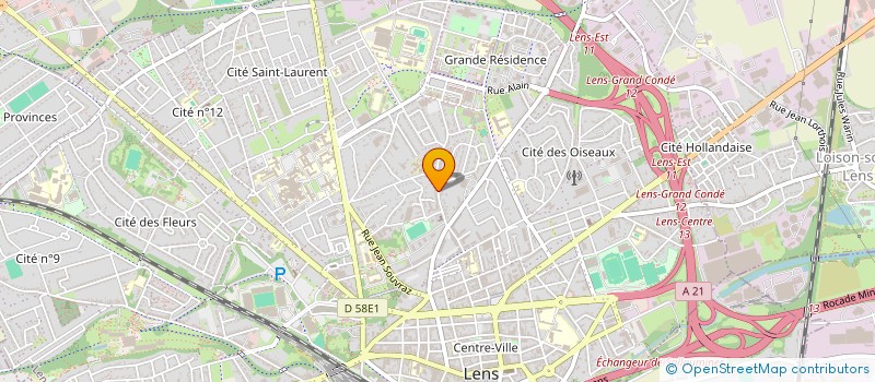 localisation de l'entreprise SCI MOULIN  LENS