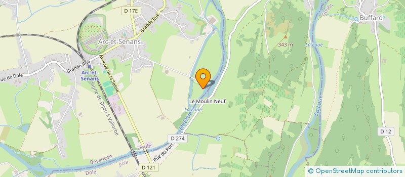 localisation de l'entreprise SCI MOULIN BILLEREY- BARTHOULOT  ARC-ET-SENANS