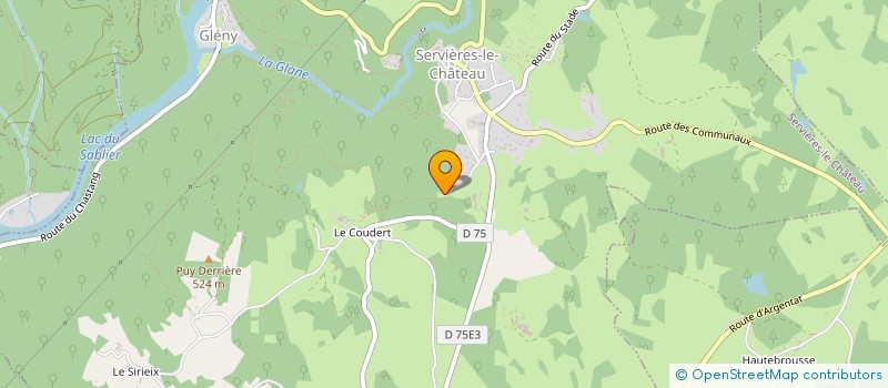 localisation de l'entreprise SCI MOULIN DE GOULAT  SERVIERES-LE-CHATEAU