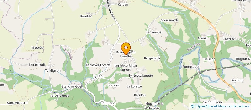 localisation de l'entreprise SCI MOULIN DE LA LORETTE  PLOGONNEC