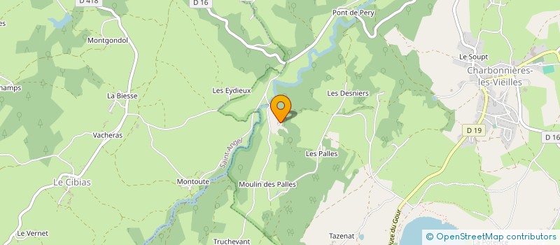 localisation de l'entreprise SCI MOULIN DES DESNIERS  CHARBONNIERES-LES-VIEILLES