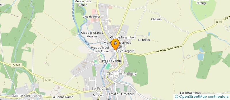 localisation de l'entreprise SCI MOULIN DES DEUX RIVIERES à CHATILLON-COLIGNY