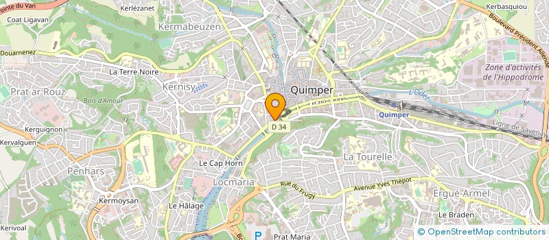 localisation de l'entreprise SCI MOULIN DU COMTE à QUIMPER
