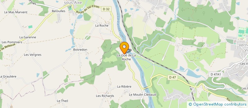 localisation de l'entreprise SCI MOULIN DU GUE DE LA ROCHE à SAINT-YRIEIX-SOUS-AIXE