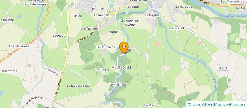 localisation de l'entreprise SCI MOULIN MOREAU LE MAS NEUF à AIXE-SUR-VIENNE