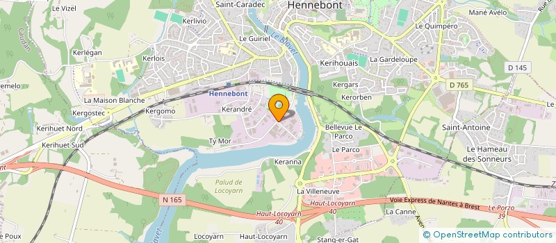 localisation de l'entreprise SCI MOULIN VERT  HENNEBONT