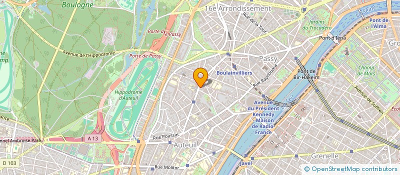 localisation de l'entreprise SCI MOZART  PARIS