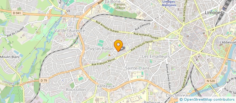 localisation de l'entreprise SCI MOZART à LIMOGES