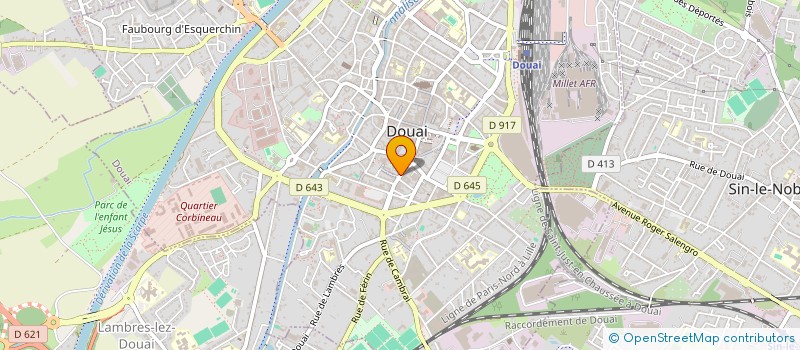 localisation de l'entreprise SCI MOZART à DOUAI