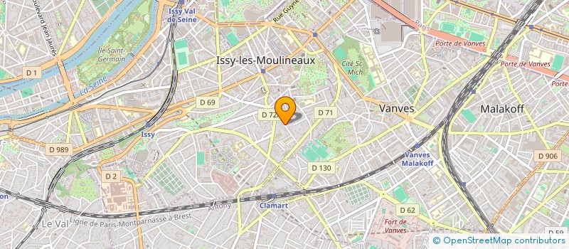 localisation de l'entreprise SCI MP BAUDIN à ISSY-LES-MOULINEAUX