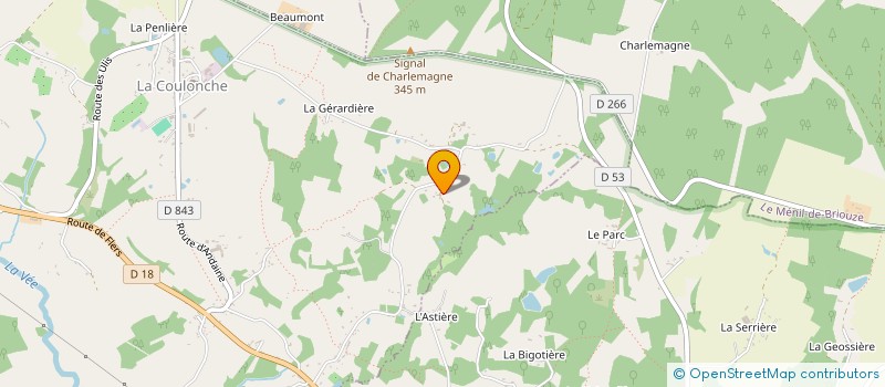 localisation de l'entreprise SCI MP BRIOUZAINE à LA COULONCHE