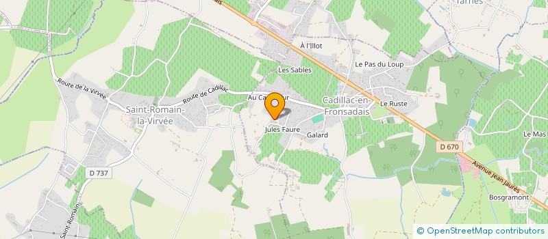 localisation de l'entreprise SCI MPA33  CADILLAC-EN-FRONSADAIS