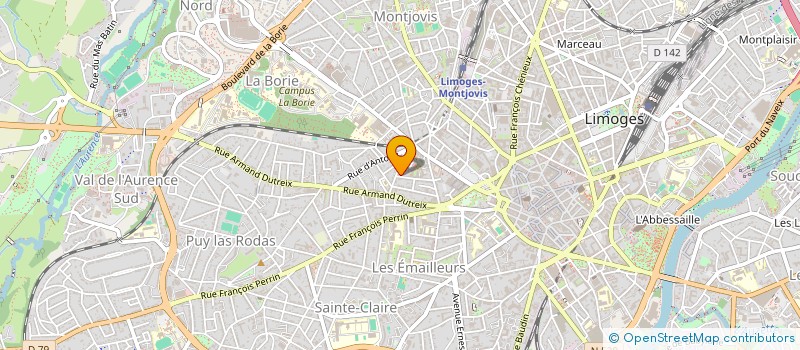 localisation de l'entreprise SCI MPJA à LIMOGES