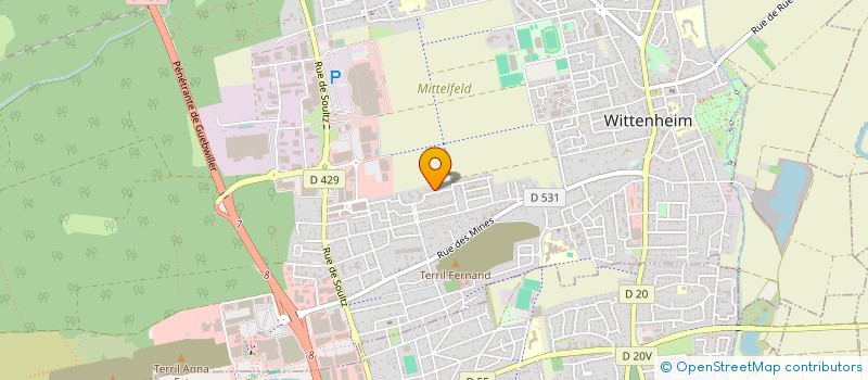 localisation de l'entreprise SCI MPLJ  WITTENHEIM