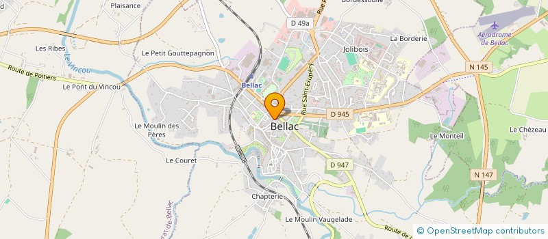 localisation de l'entreprise SCI MPM à BELLAC