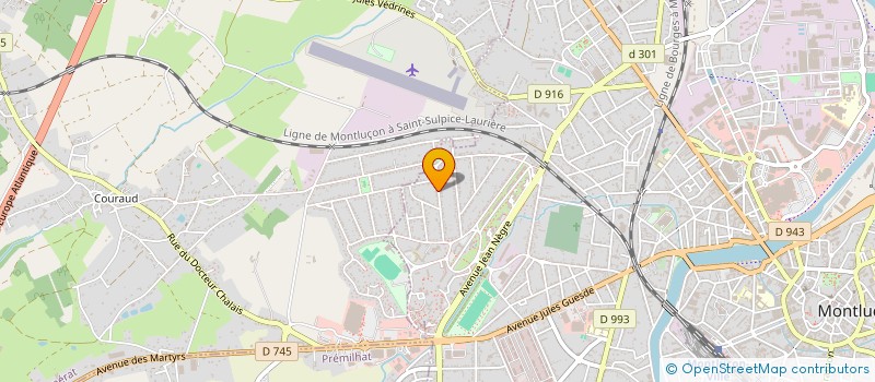 localisation de l'entreprise SCI MPM à MONTLUCON