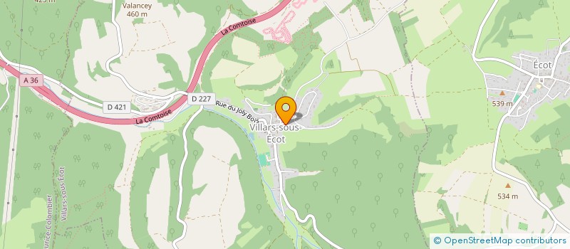 localisation de l'entreprise SCI MPM LOCATION  VILLARS-SOUS-ECOT