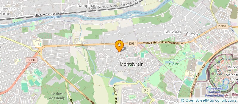 localisation de l'entreprise SCI MPMBD  MONTEVRAIN
