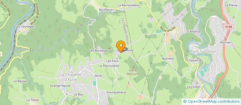 localisation de l'entreprise SCI MRV LA COUDOU  LA CHAPELLE-D'AUREC