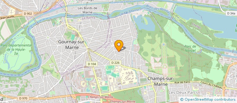 localisation de l'entreprise SCI MSAG  CHAMPS-SUR-MARNE