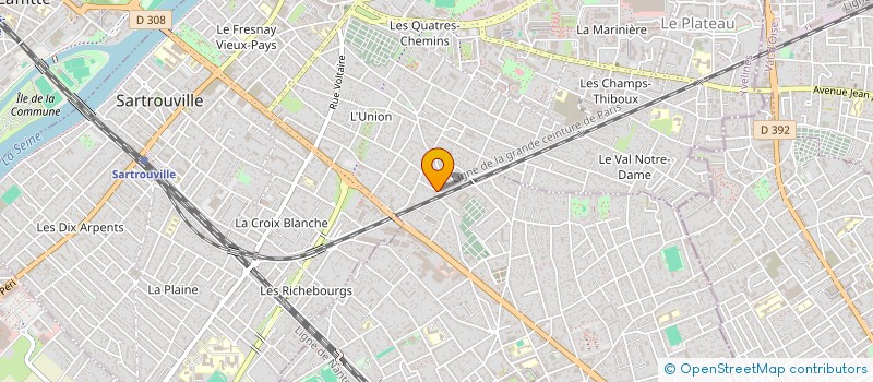 localisation de l'entreprise SCI MSG  SARTROUVILLE