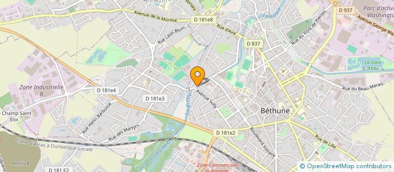 localisation de l'entreprise SCI MSP  BETHUNE