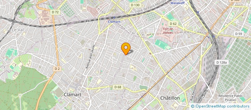 localisation de l'entreprise SCI MSP PLACE DU 14 JUILLET  CHATILLON