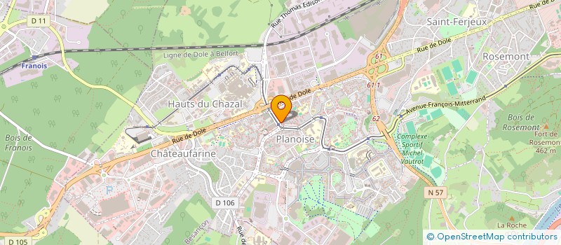 localisation de l'entreprise SCI MSP PLANOISE  BESANCON