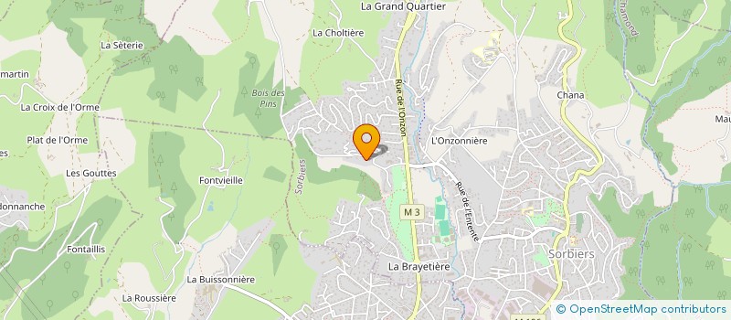 localisation de l'entreprise SCI MTB42  SORBIERS