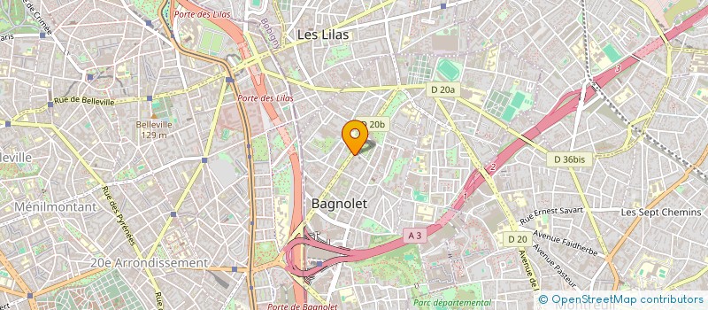 localisation de l'entreprise SCI MTK  BAGNOLET