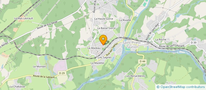 localisation de l'entreprise SCI MUETTON-PROVOST 87  SAINT-PRIEST-TAURION